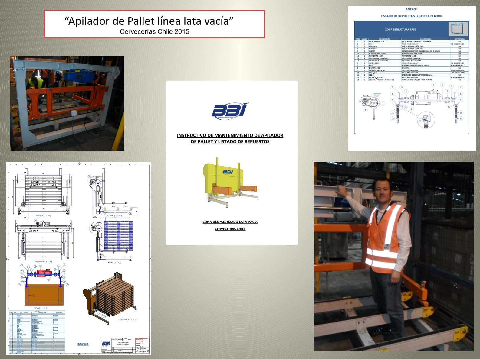 Proyecto Transporte de Polines para Pallet Línea Pesada 1,5 ton — Cervecerías Santiago CCU 2016